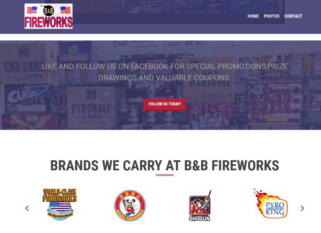 b&b fireworks, bb fireworks, fire works, wheeler, wi, wisconsin, fireworks retailer, bill utphall, studio 544, web design, hutchinson, mn